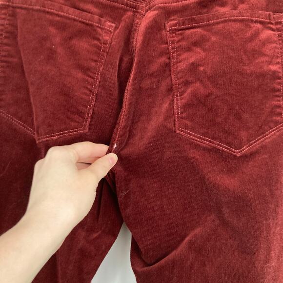 Banana Republic Womens Burgundy Red Skinny Corduroy Pants Size 29S Mid Rise - Picture 9 of 10